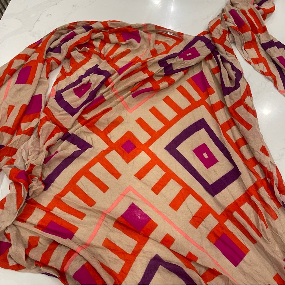 Michael Stars Red and Purple Cover -Up/Sarong - Picture 7 of 7